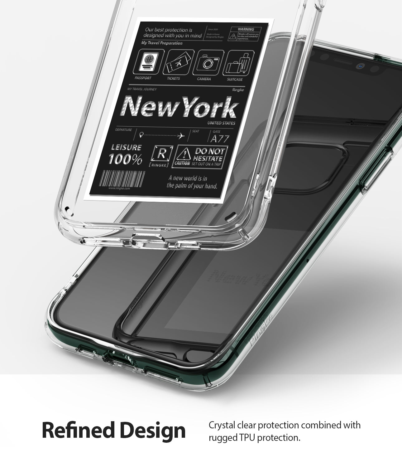 refined design - crystal clear protection combined with rugged tpu protection