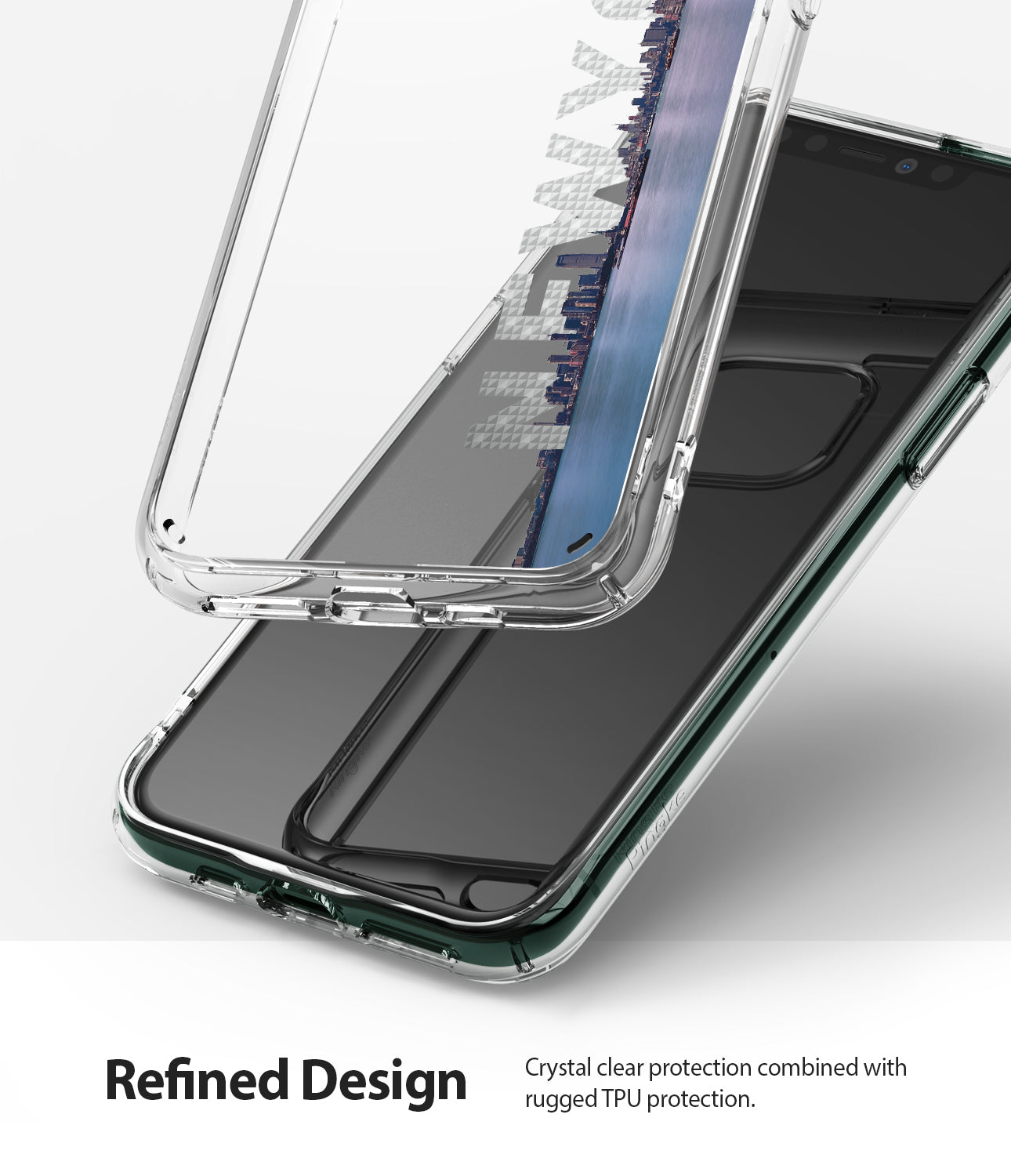 refined design - crystal clear protection combined with rugged tpu protection