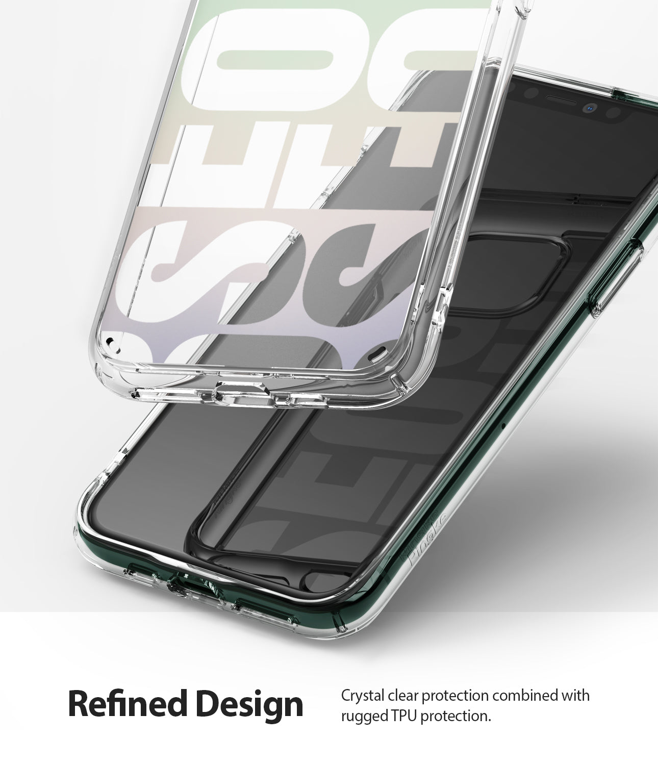 refined design - crystal clear protection combined with rugged tpu protection