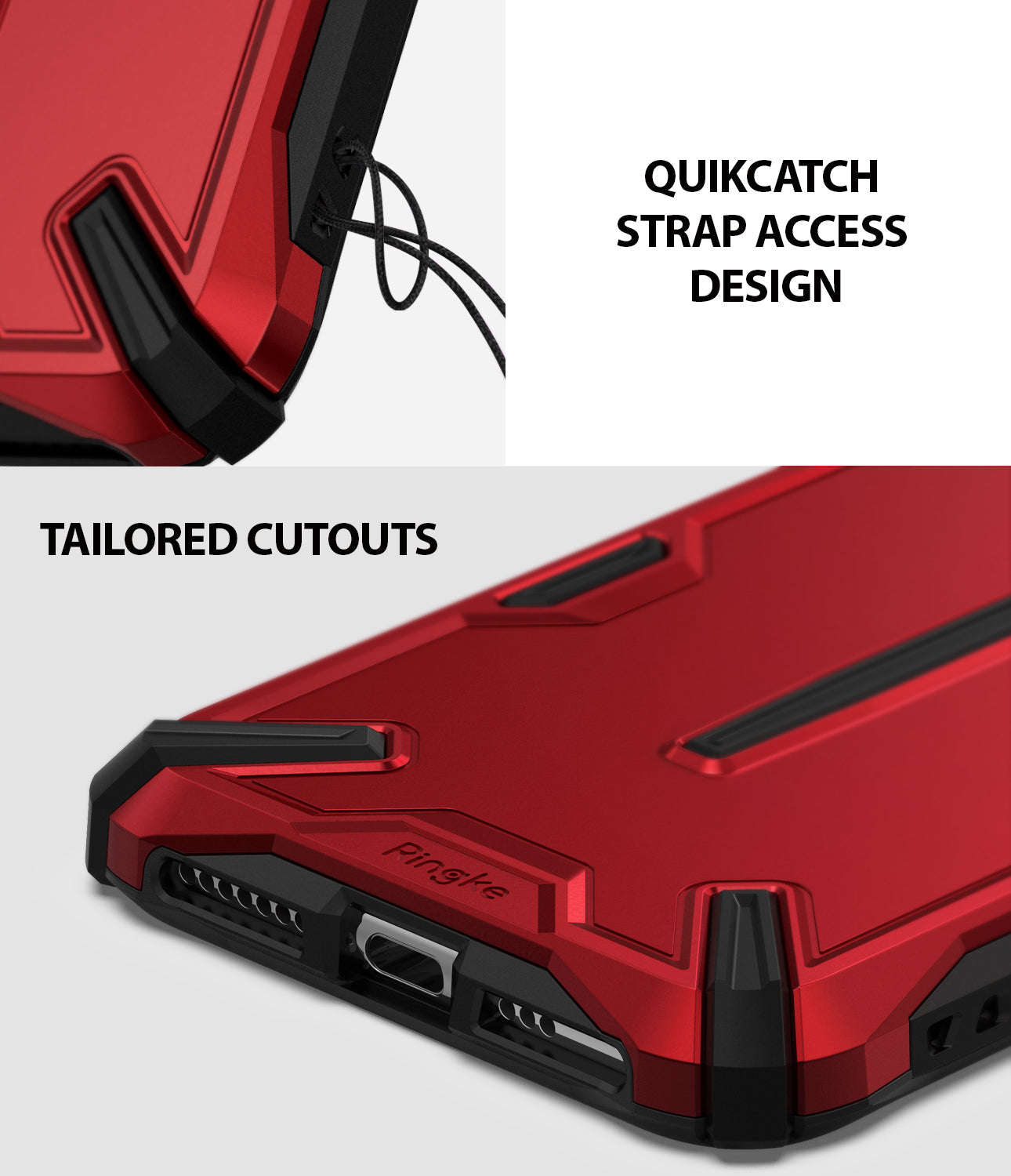 ringke dual-s for iphone xs case cover quickcatch strap acess