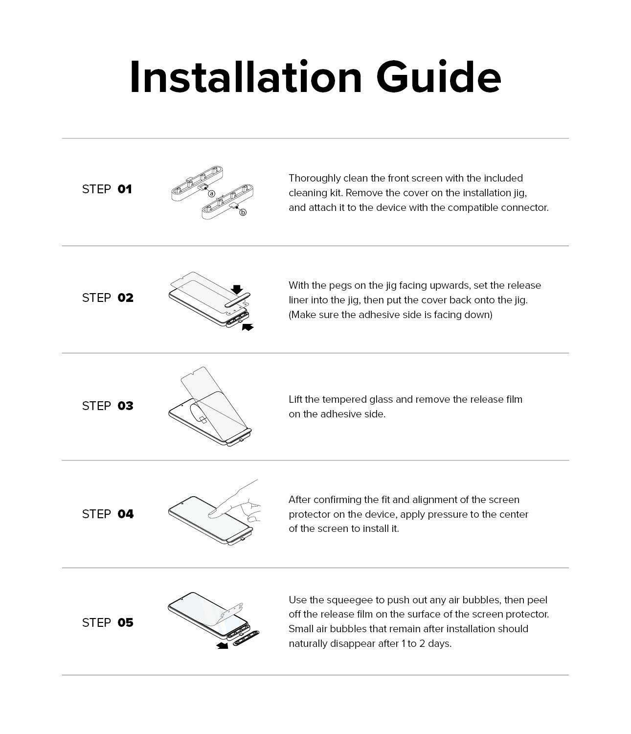 Galaxy S23 FE Screen Protector | Full Cover Glass - 2 Pack - Installation Guide