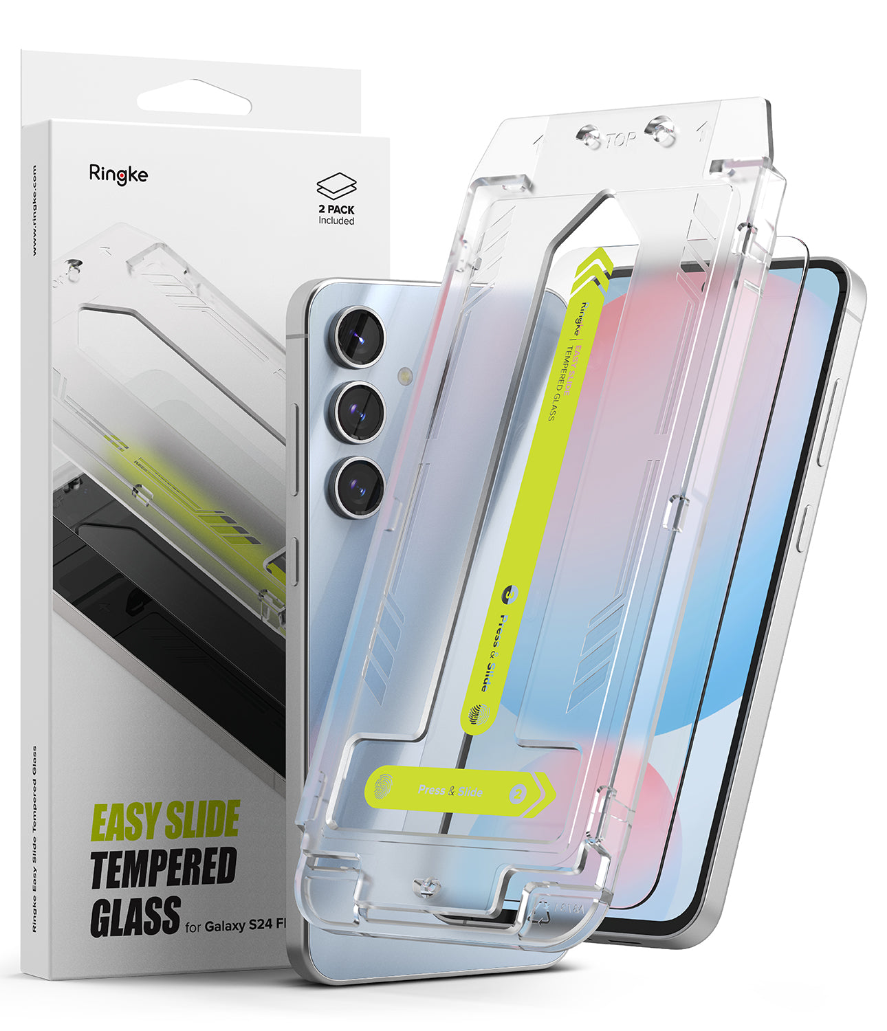 Galaxy S24 FE Screen Protector | Easy Slide Tempered Glass