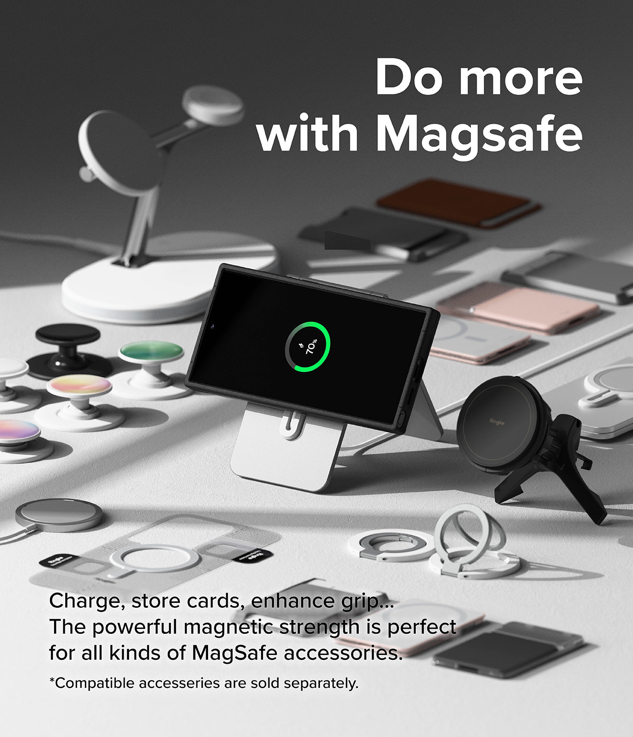 Galaxy S24 Ultra Case | Alles - Do More with MagSafe. Charge, store cards, enhance grip... The powerful magnetic strength is perfect for all kinds of MagSafe accessories.