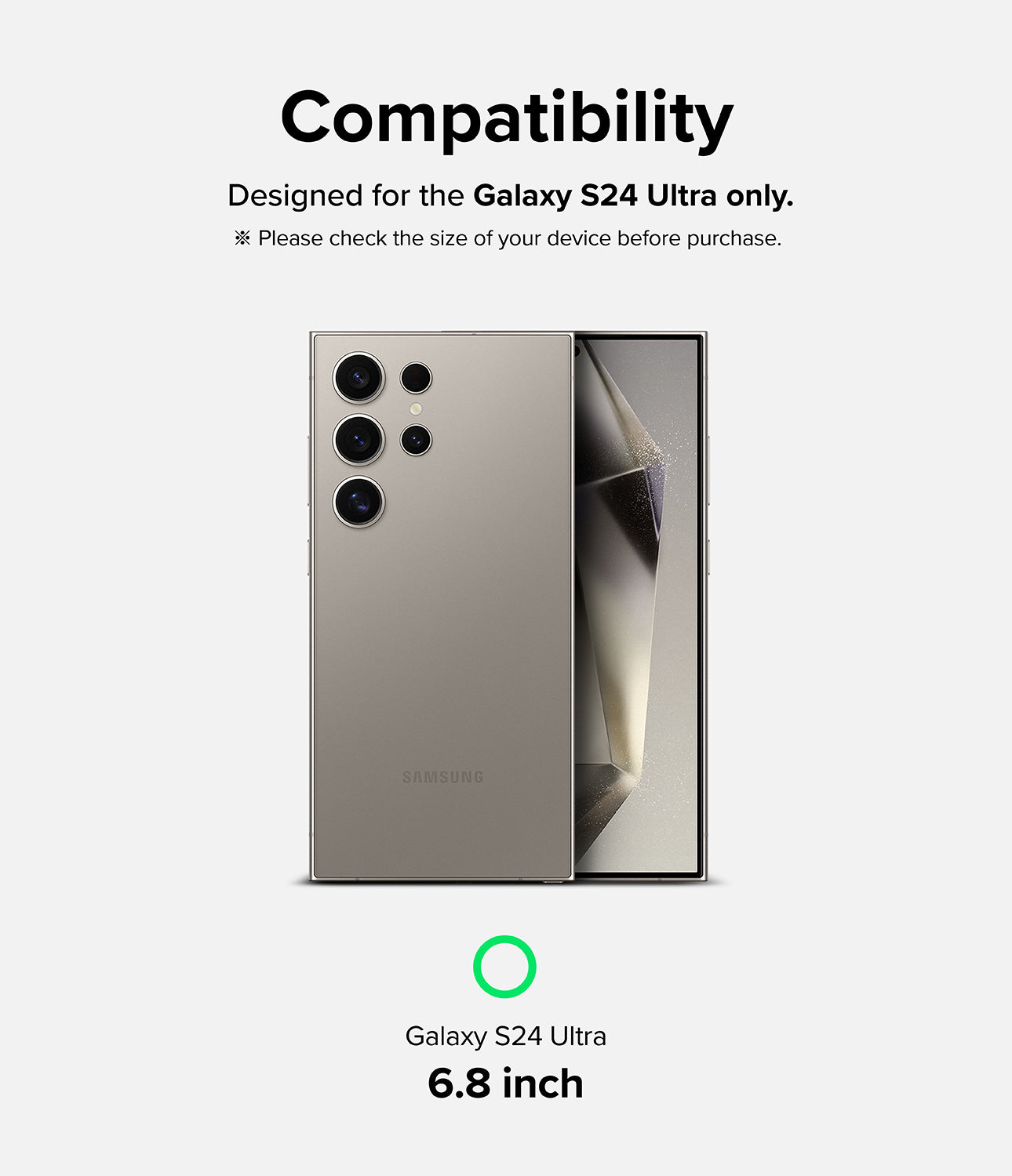 Galaxy S24 Ultra Screen Protector | Easy Slide Tempered Glass - Compatible. Designed for the Galaxy S24 Ultra only.