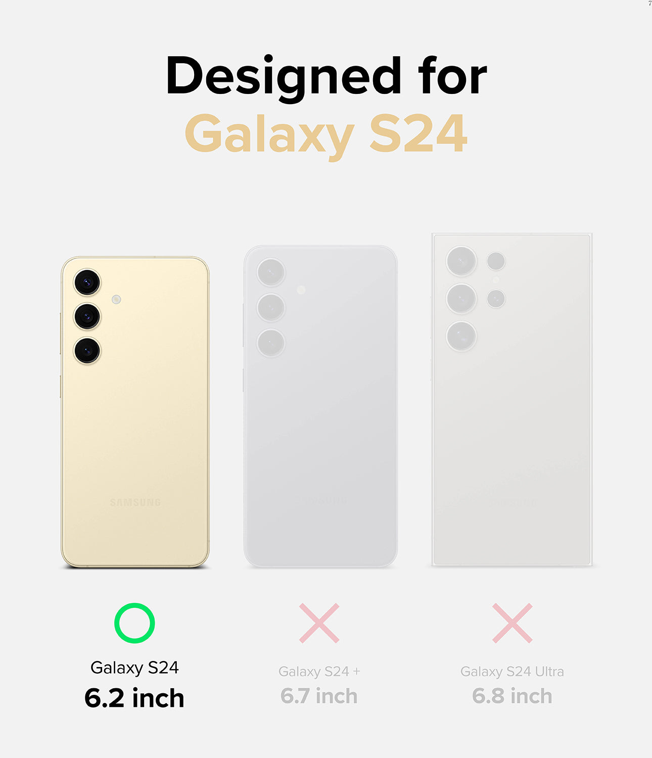 Galaxy S24 Screen Protector | Easy Slide Tempered Glass - Designed for 6.2 inch Galaxy S24