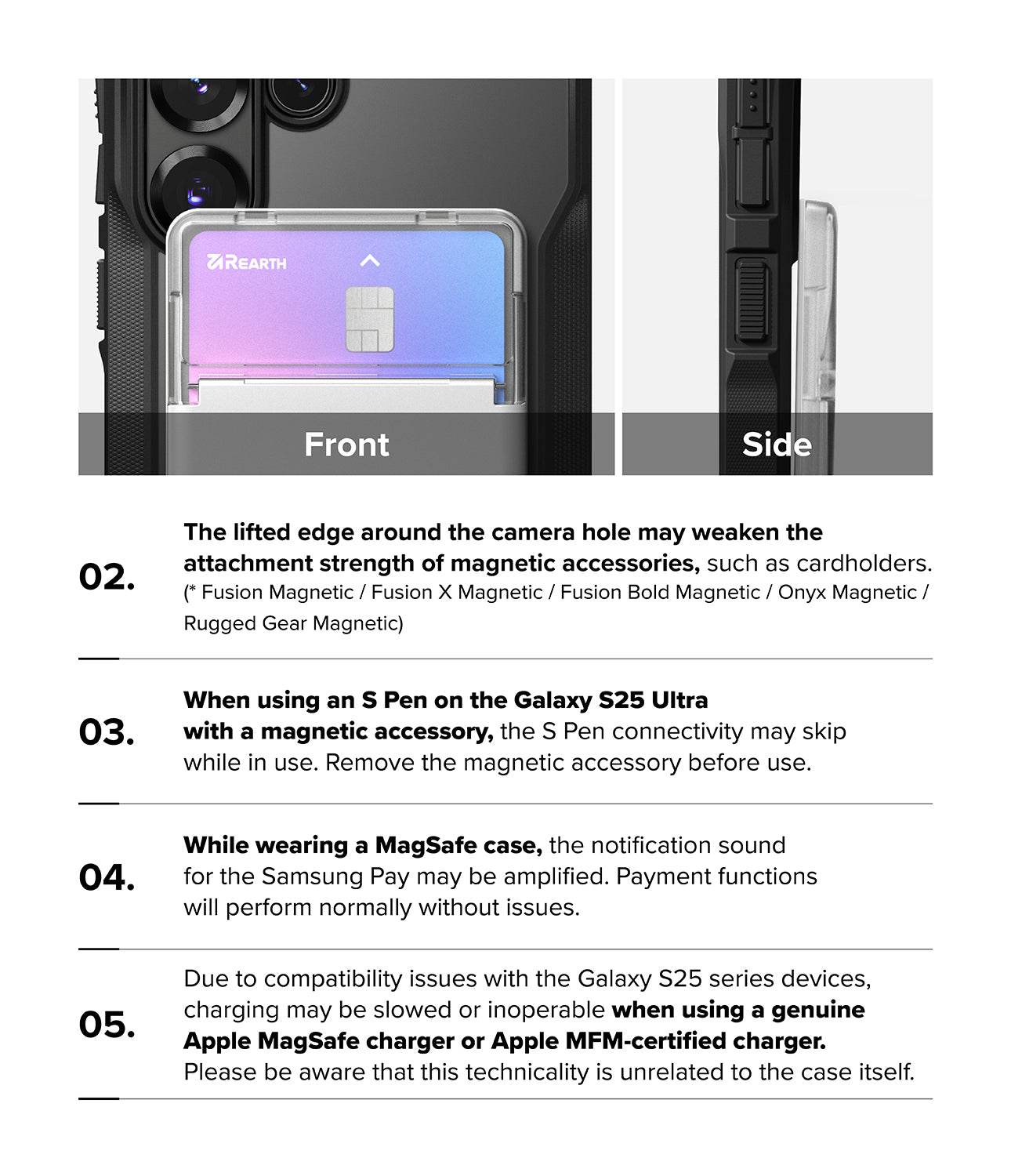 Galaxy S25 Fusion Magnetic Matte | Notice