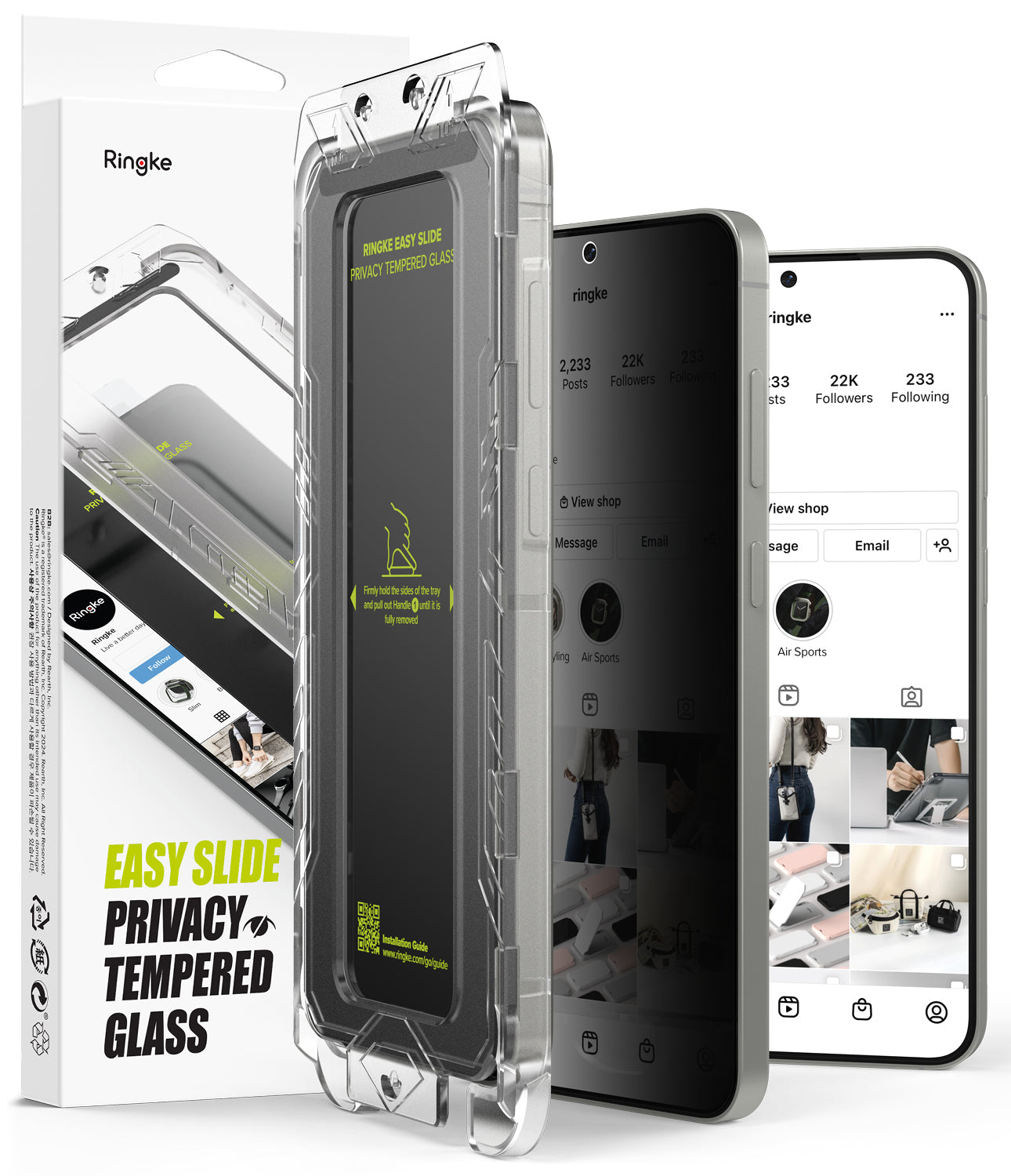 Galaxy S25 Screen Protector | Easy Slide Privacy Tempered Glass
