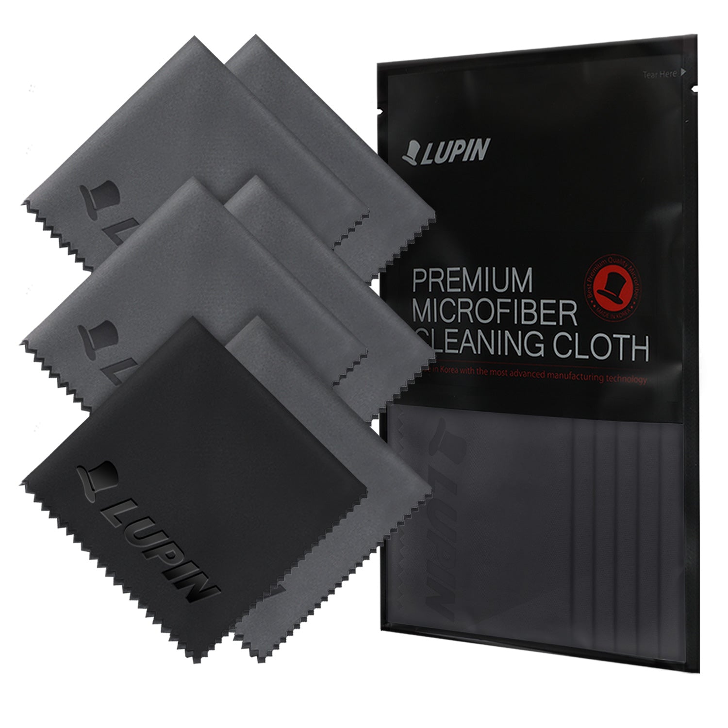 microfiber cleaning cloths 6 pack gray