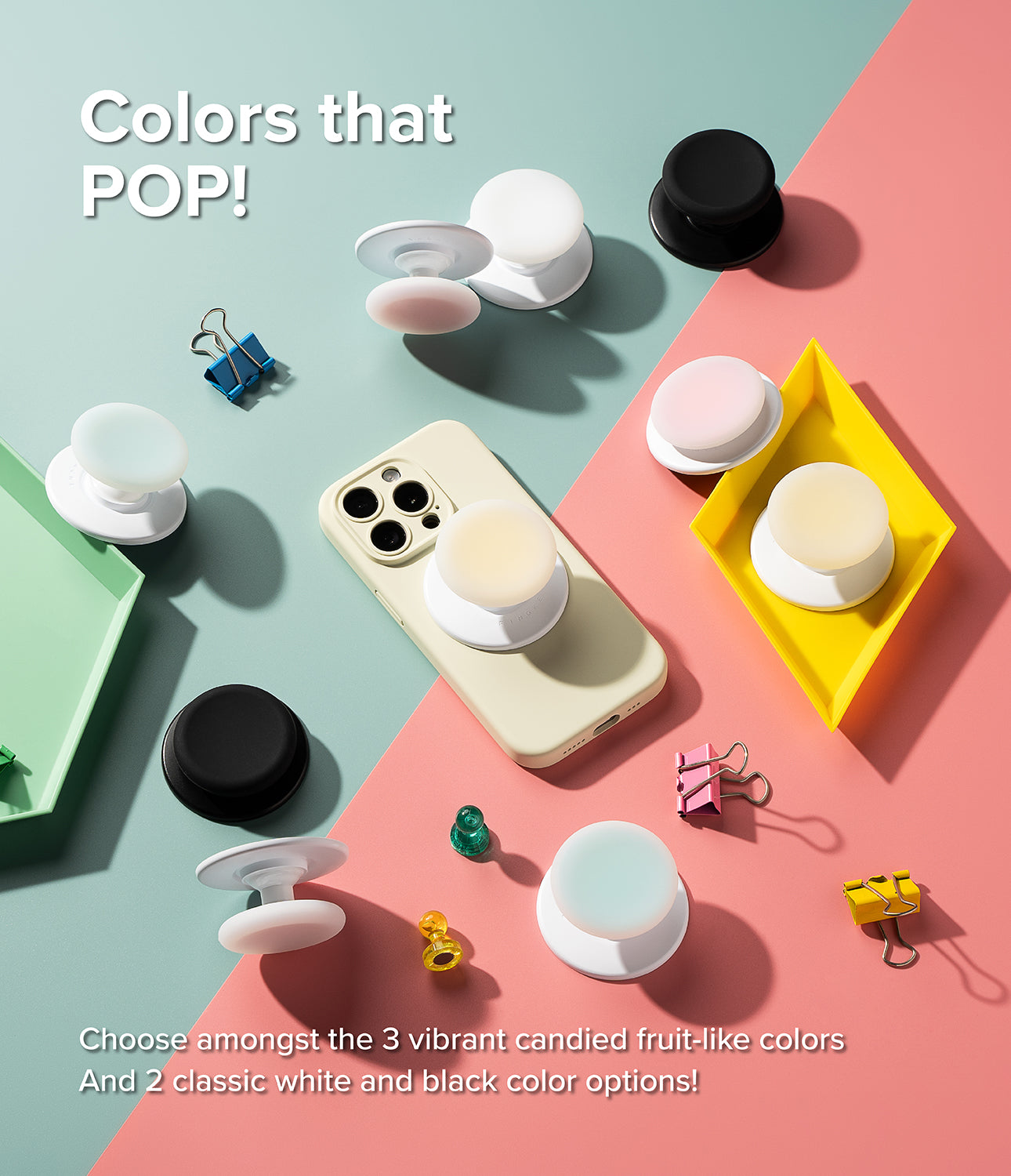 Ringke Tok Magnetic - Colors that POP! Choose amongst the 3 vibrant candied fruit-like colors and 2 classic white and black color options