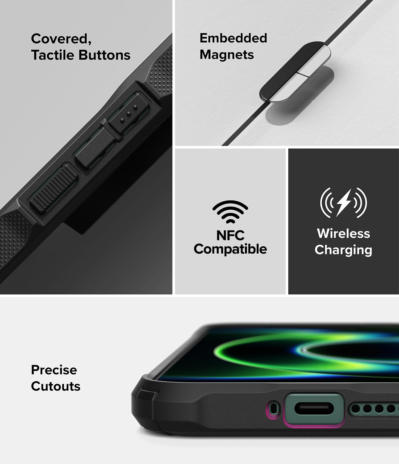 Xiaomi 17 Ultra Case | Fusion-X Magnetic - Features tactile buttons, embedded magnets, NFC, wireless charging, and cutouts.