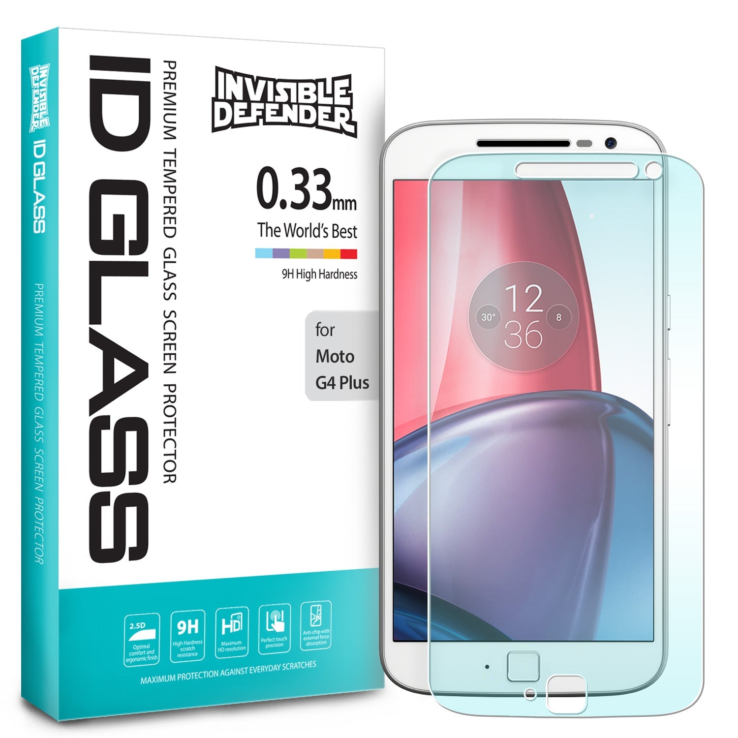 ringke invisible defender tempered glass screen protector for moto g4 plus