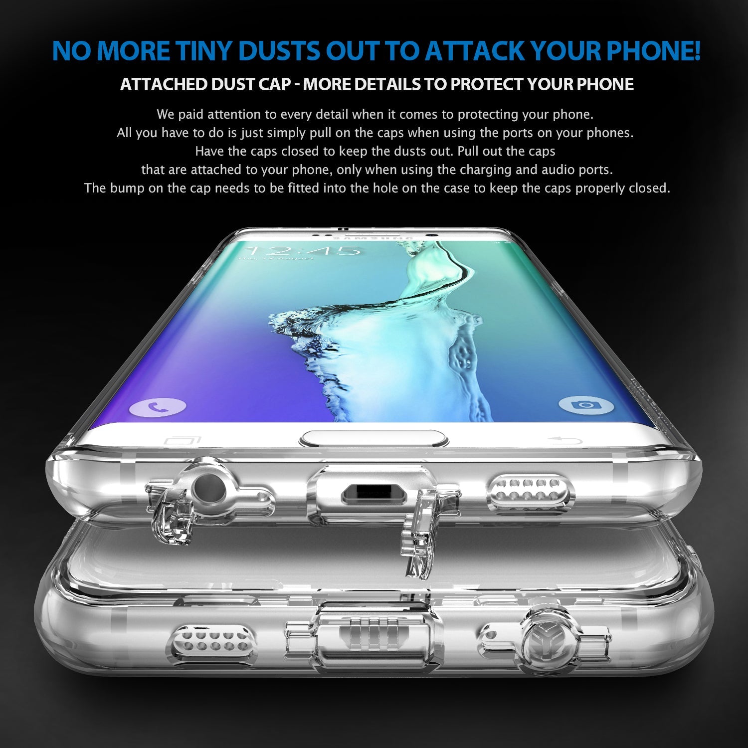 ringke fusion transparent clear hard back cover case for galaxy s6 edge plus