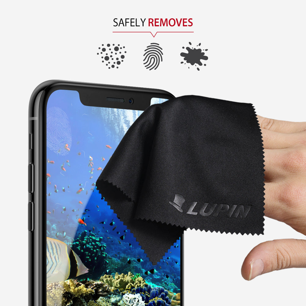 safely removes dust, fingerprints, oil