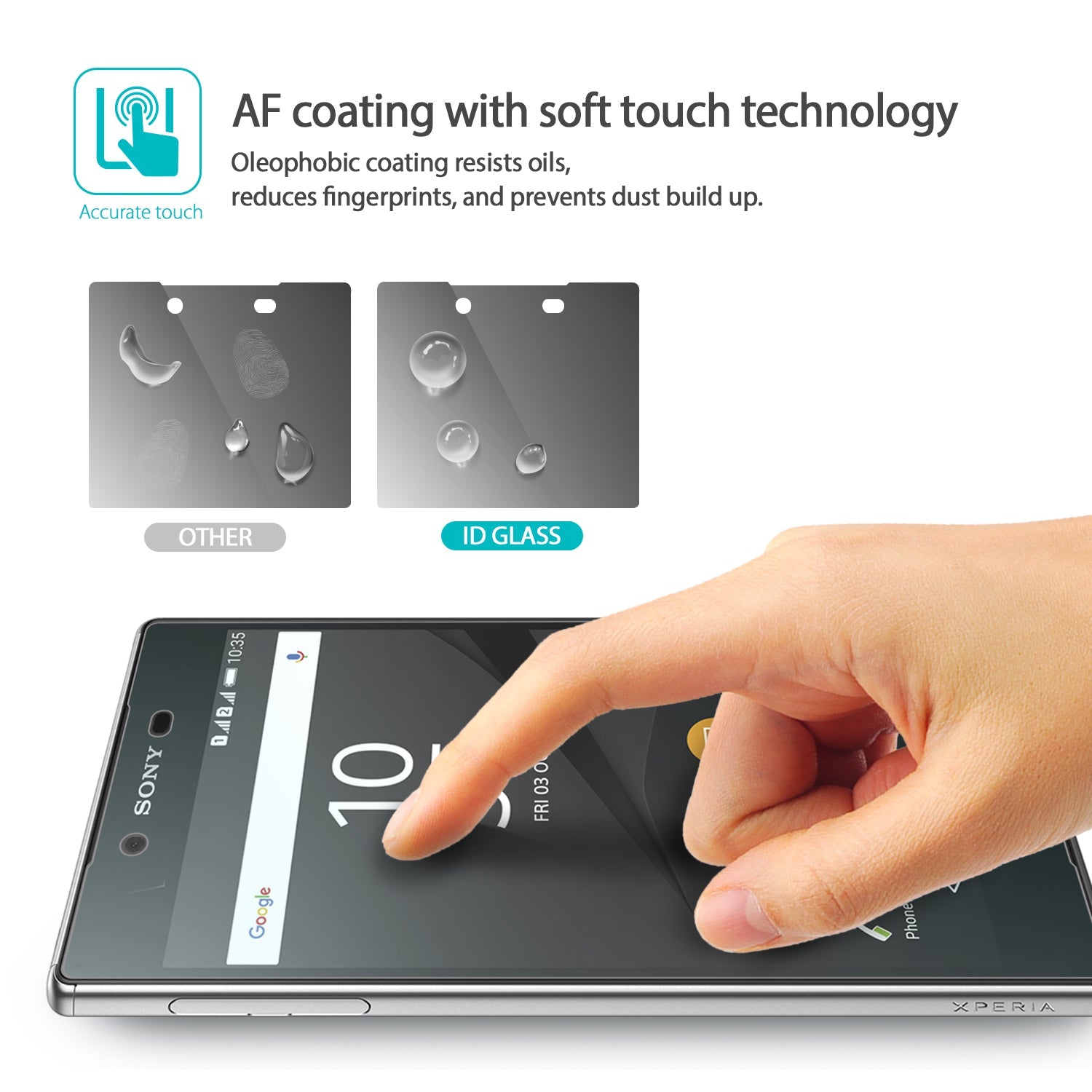 af coating with soft touch technology