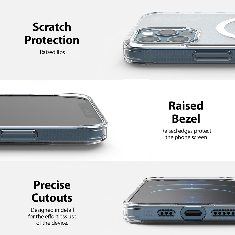 scratch protection with raised lips and bezel