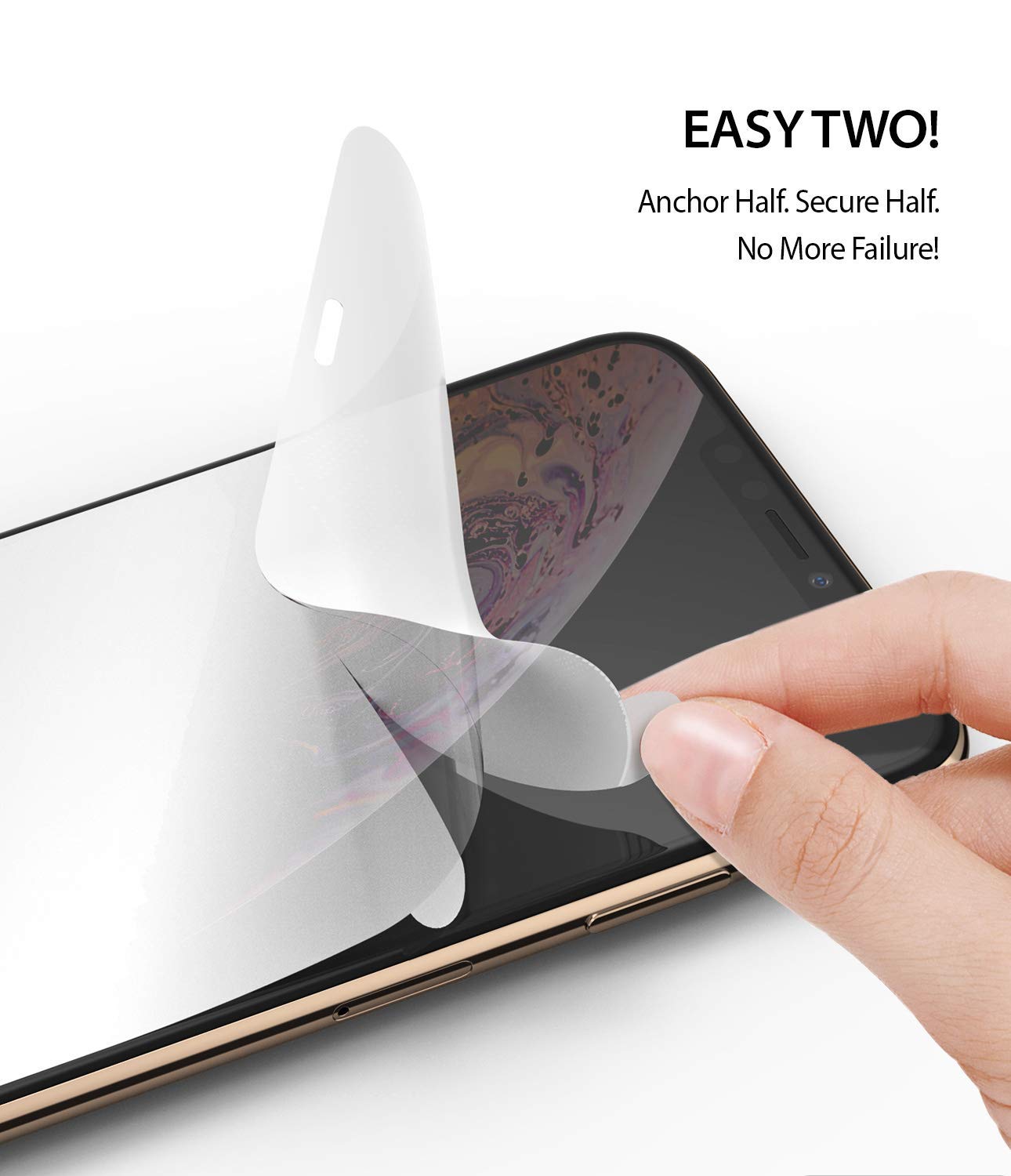 ringke dual easy film screen protector for iphone xs max