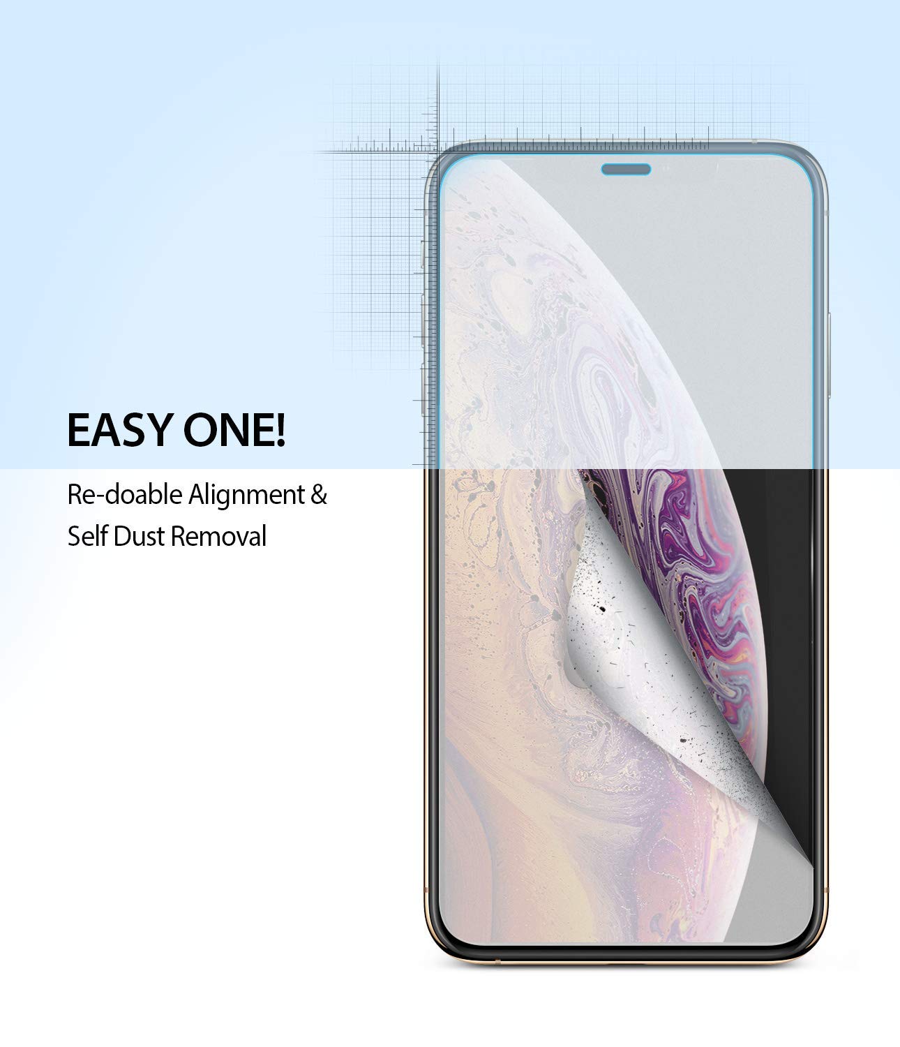ringke dual easy film screen protector for iphone xs max