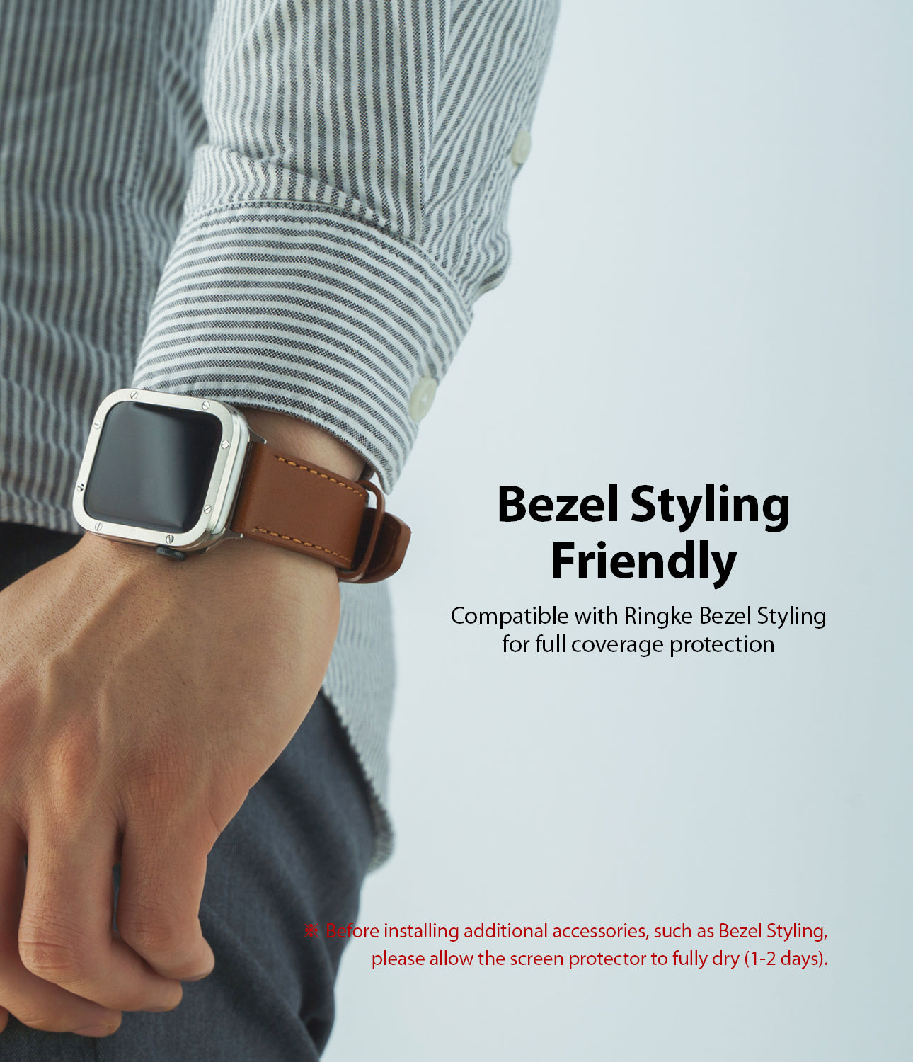 bezel styling friendly : compatible with ringke bezel styling for full coverage protection