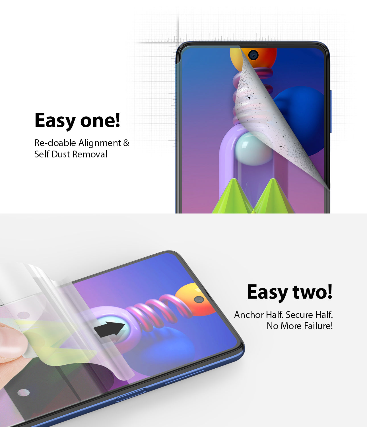 re-doable alignment and self dust removal