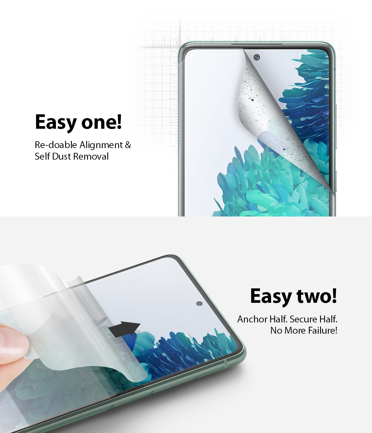 re-doable alignment and self dust removal