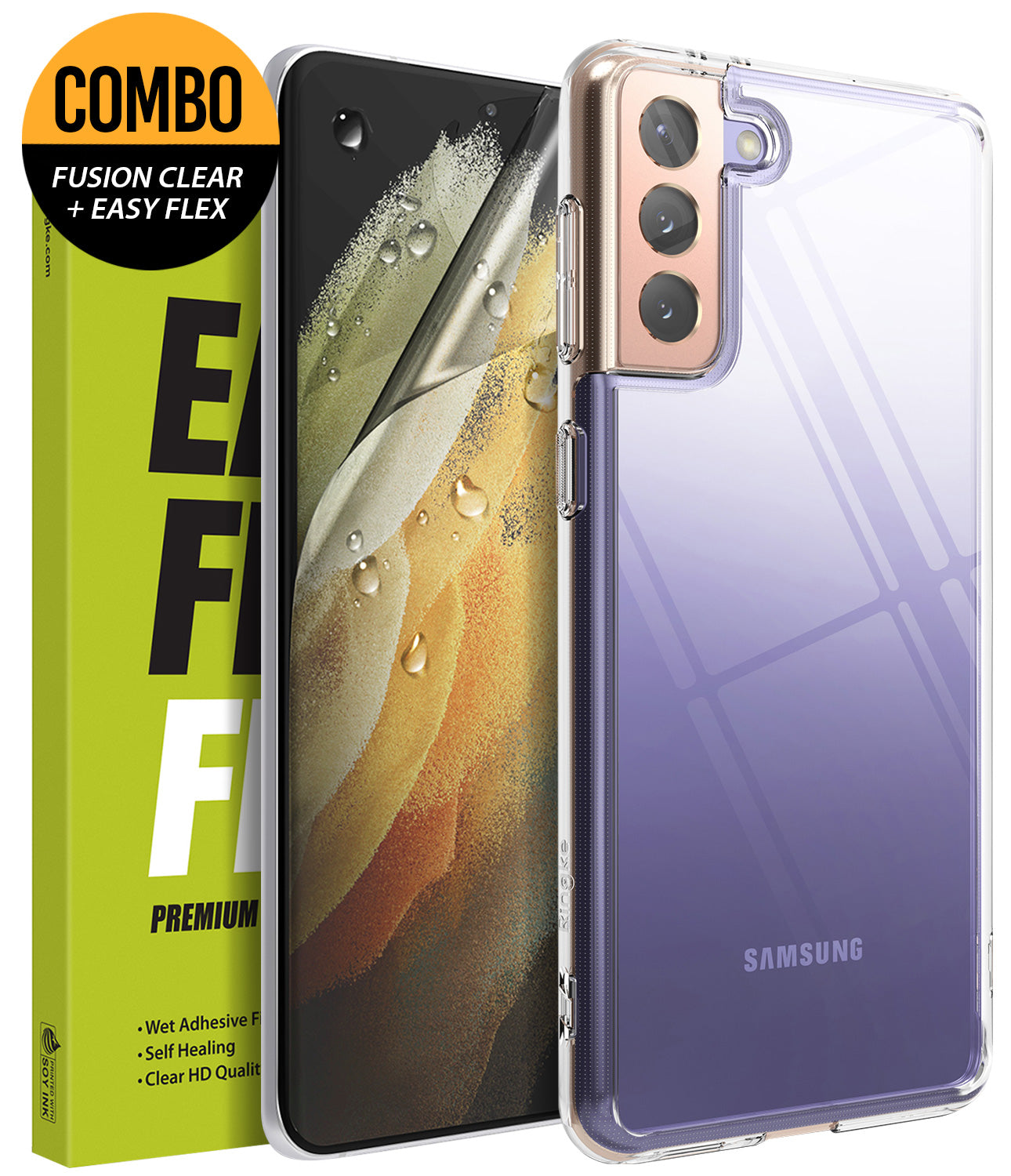 Galaxy S21 Plus Case + Screen Protector | Fusion + Easy Flex - Ringke Official Store