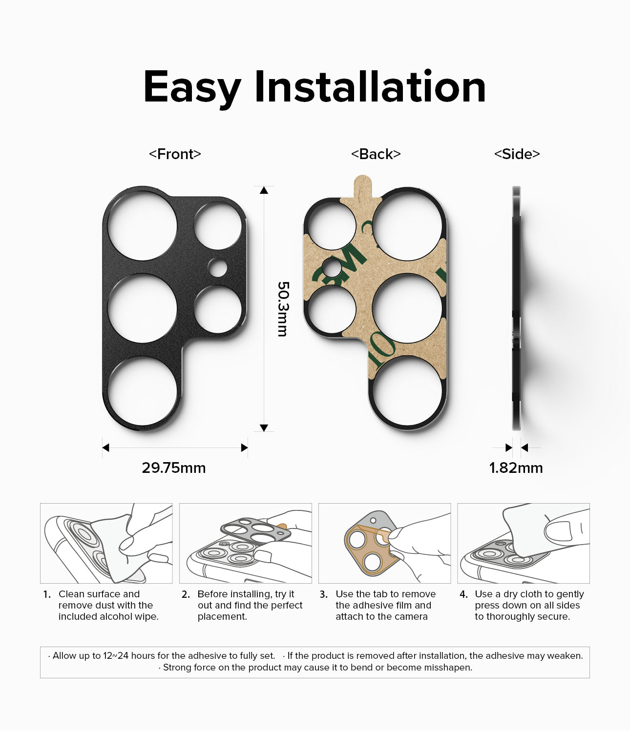 Galaxy S22 Ultra | Ringke Camera Styling | BLACK