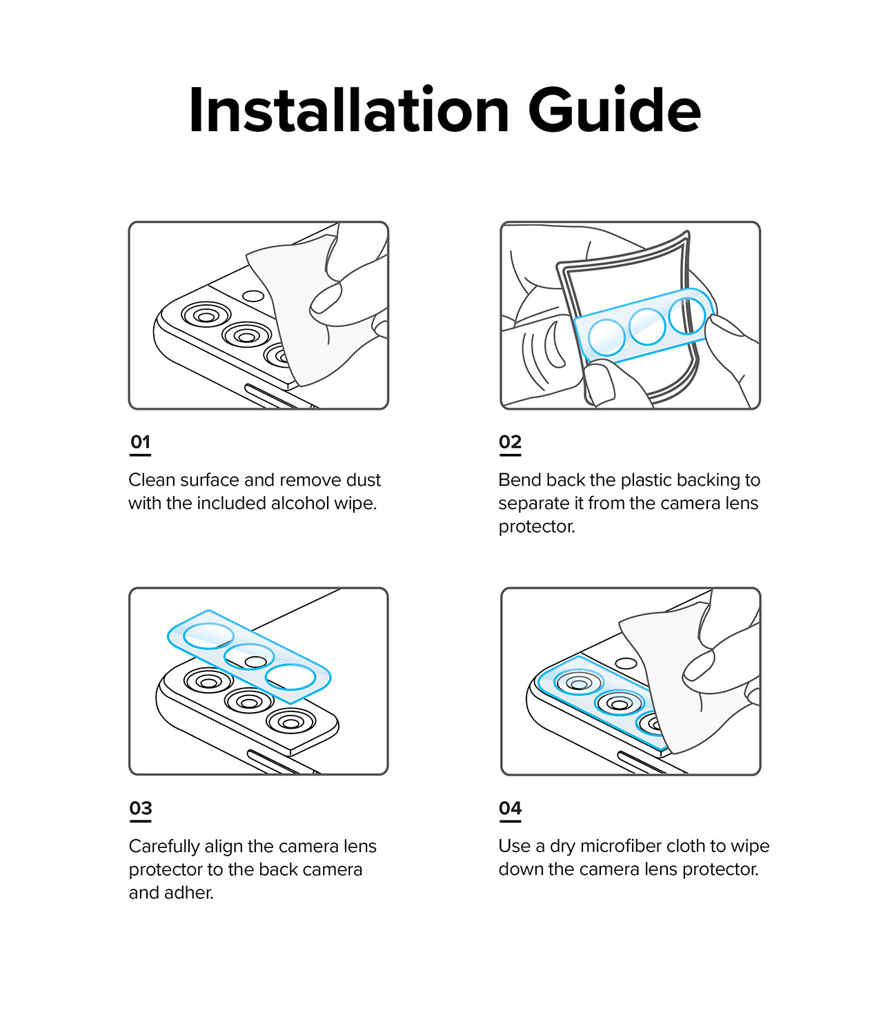 Galaxy S22 / S22 Plus Camera Protector Glass Installation Guide