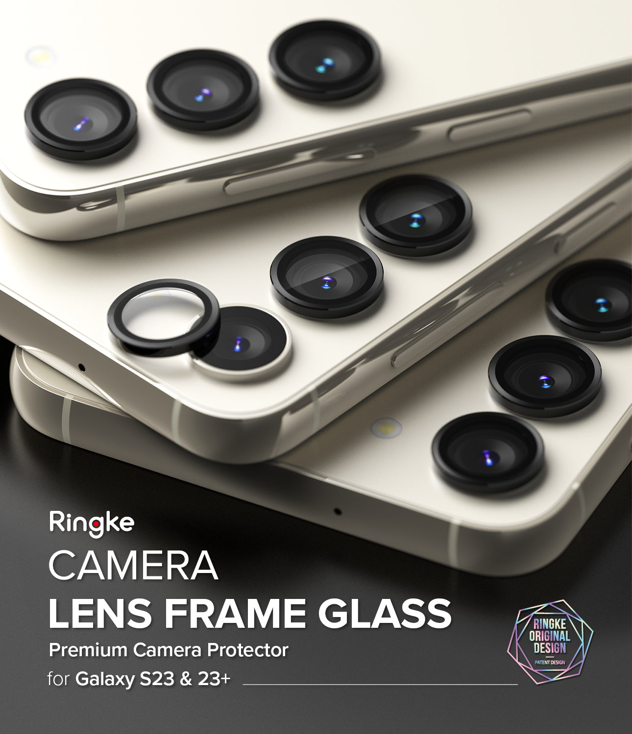 Ringke Camera Lens Frame Glass l Premium Camera Protector for Galaxy S23 & 23+