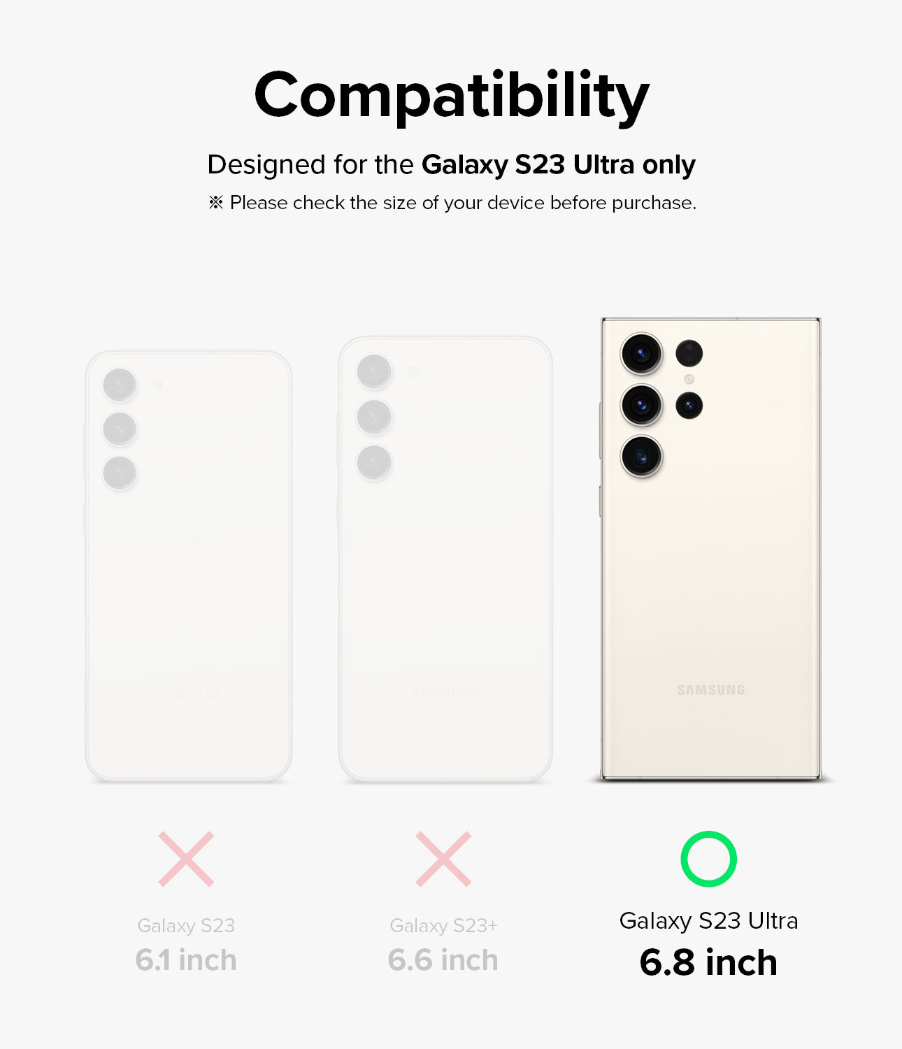 Designed for Galaxy S23 Ultra-6.8 inch