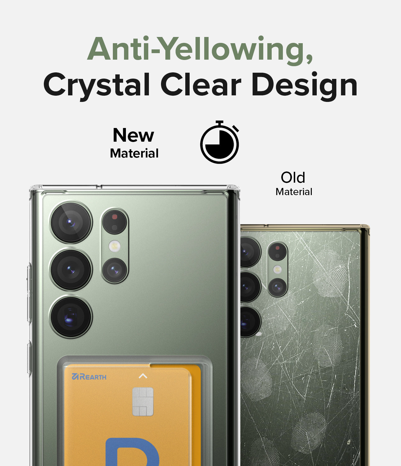 Anti-Yellowing Crystal Clear Design l New Material
