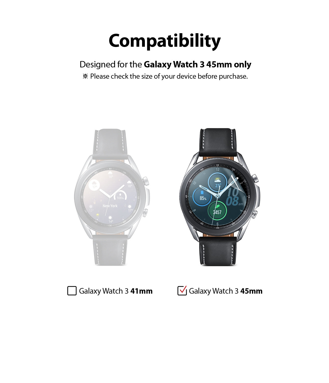 designed for galaxy watch 3 45mm only