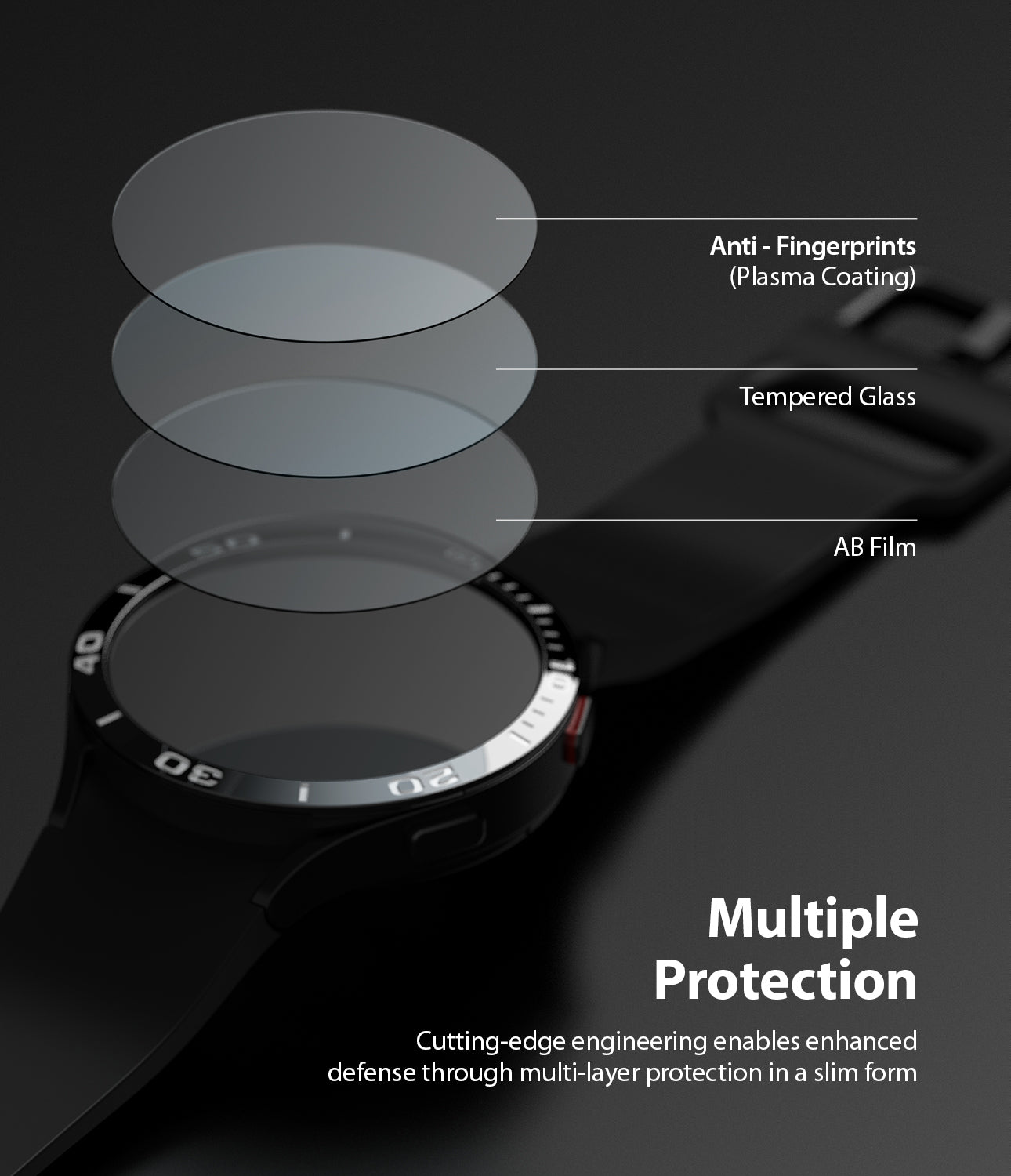 Galaxy Watch 4 44mm Screen Protector for Bezel Styling | Glass - Ringke Official Store