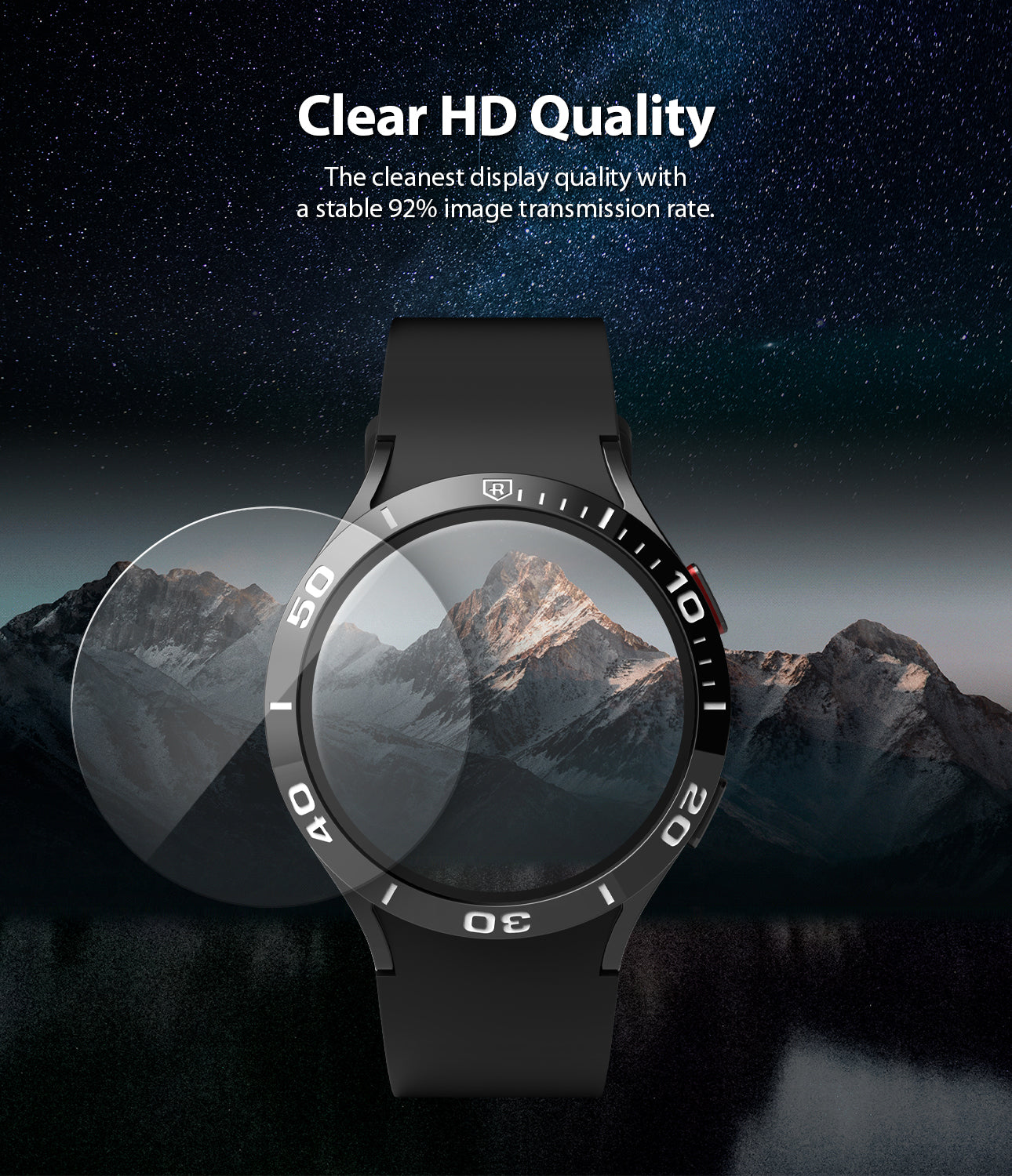 Galaxy Watch 4 44mm Screen Protector for Bezel Styling | Glass - Ringke Official Store