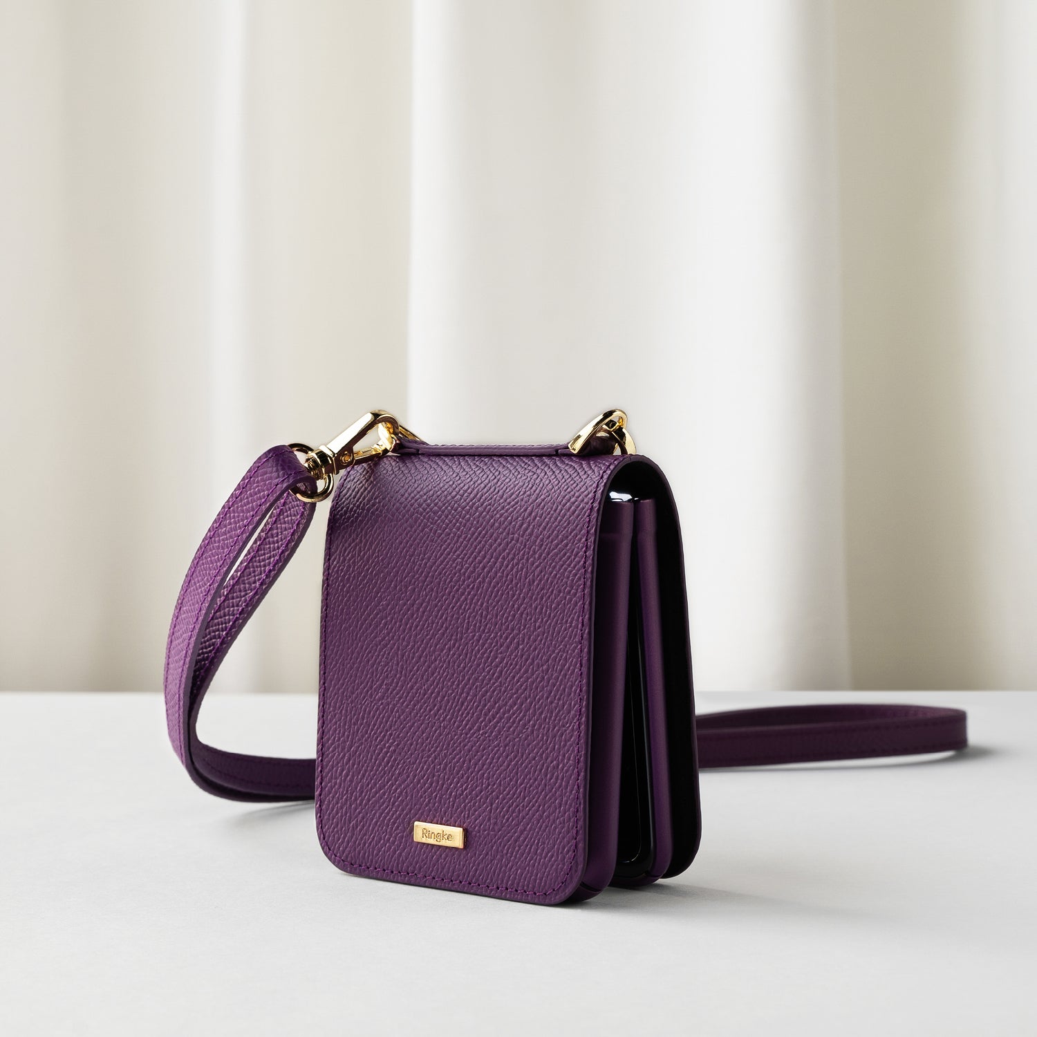 ringke galaxy z flip case - folio signature purple