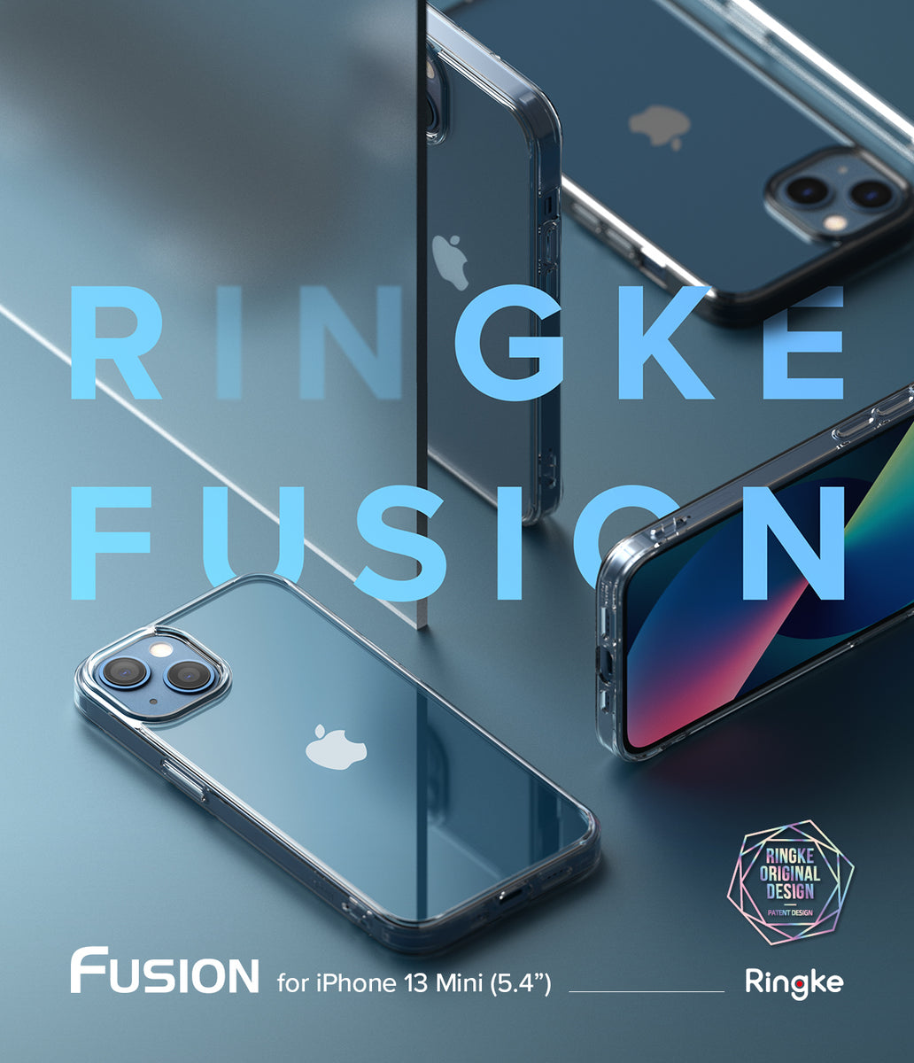 Ringke Fusion Compatible with iPhone 13 Mini Case, Hard Minimal Yellowing  Clear Back Shockproof Soft TPU Bumper Phone Cover for 5.4-inch (2021) 