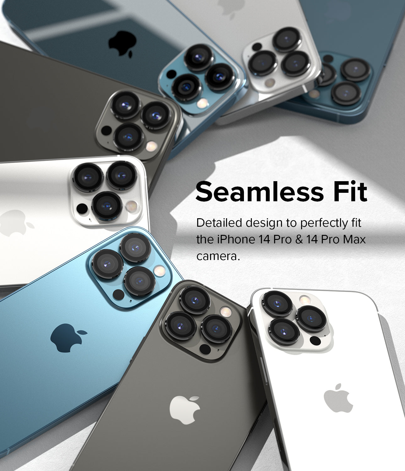 iPhone 14 Pro Max / 14 Pro | Camera Lens Frame Glass - Seamless Fit