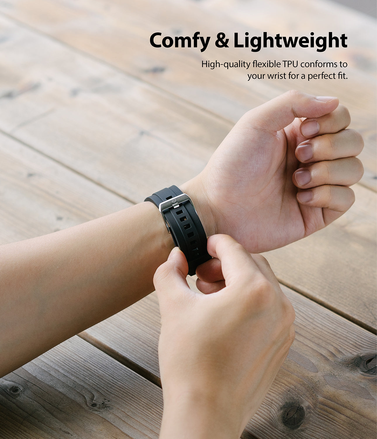 high quality flexible tpu conforms to your wrist for a perfect fit