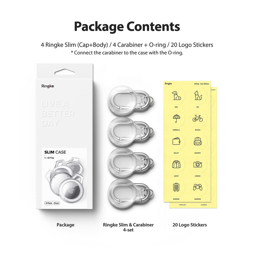 ringke airtag case 4 pack clear