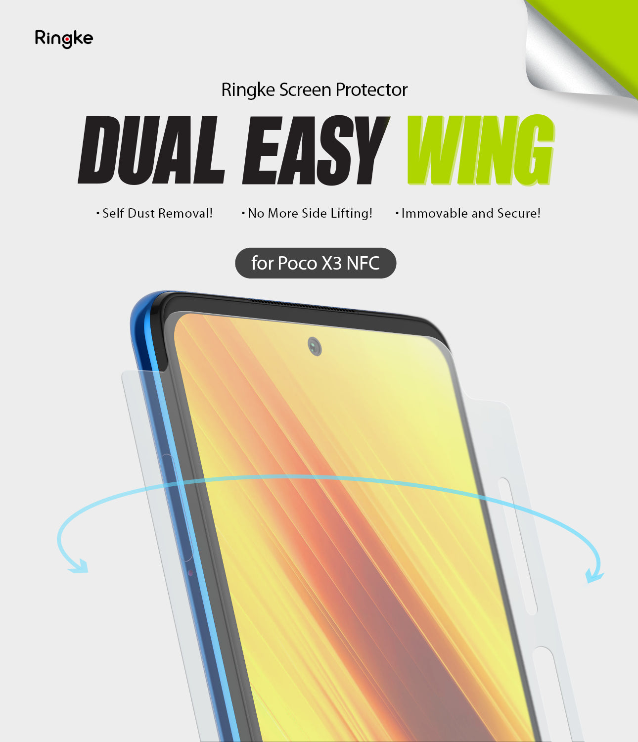 ringke dual easy film - poco x3 nfc screen protector