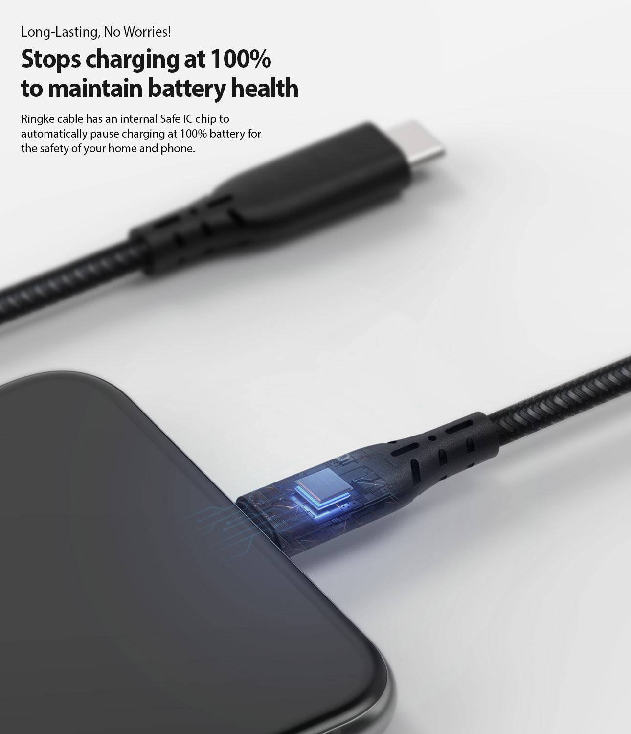 stops charging at 100% to maintain battery health