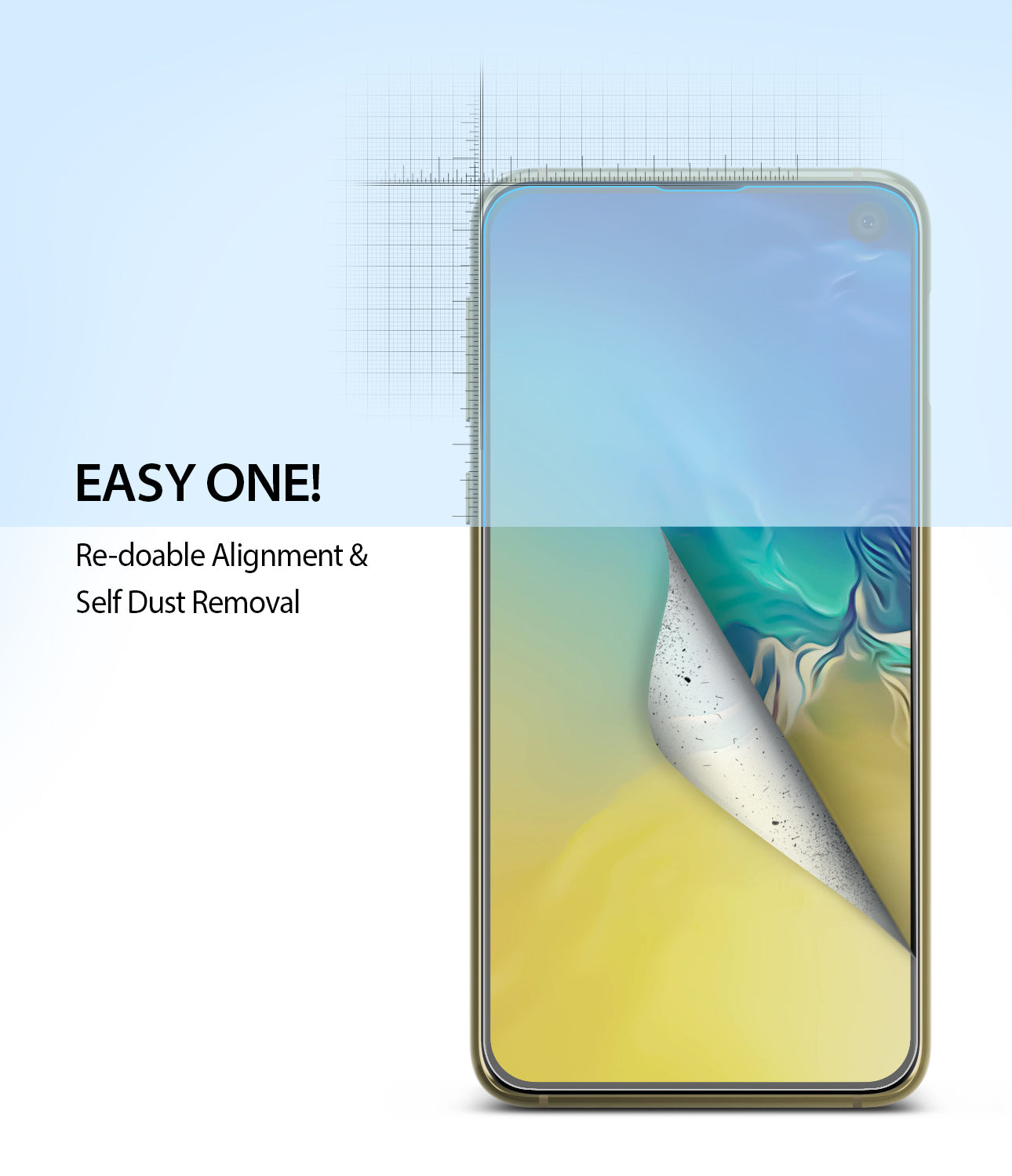 re-doable alignment, self dust removal