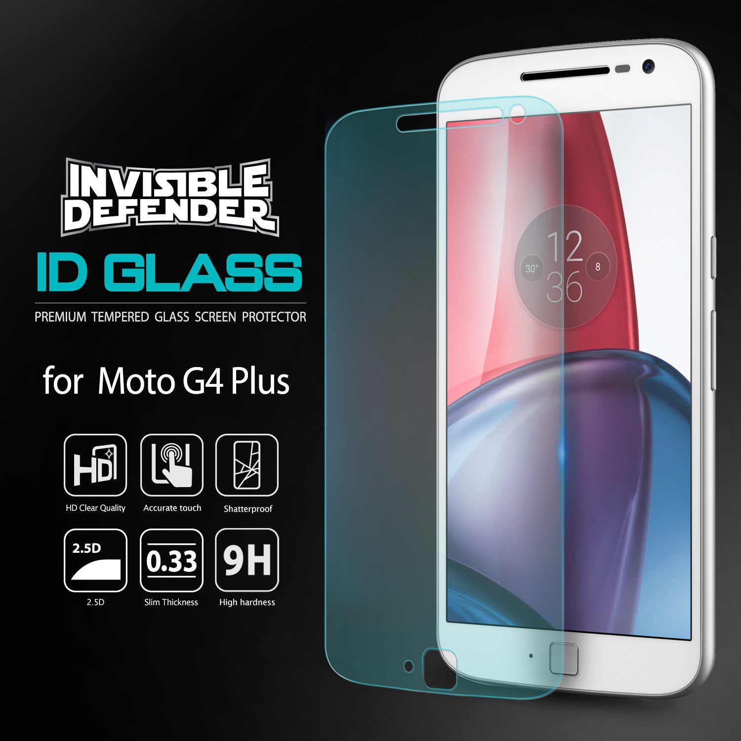 ringke invisible defender tempered glass screen protector for moto g4 plus