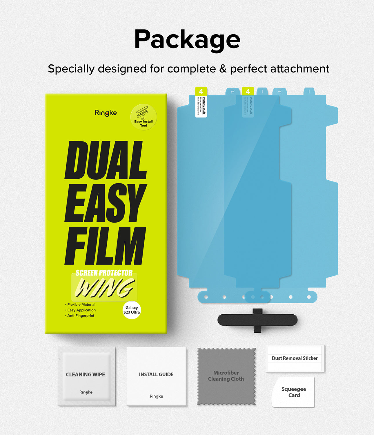 Package l Specially designed for complete & perfect attachment.