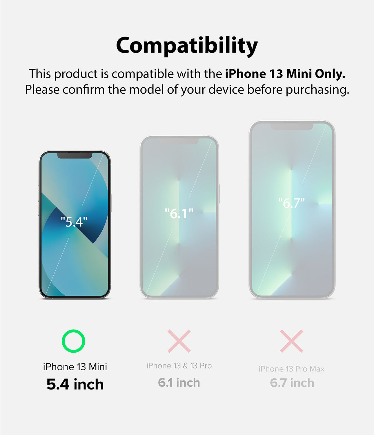 iPhone 13 Mini Screen Protector | Dual Easy Film Matte - Compatibility