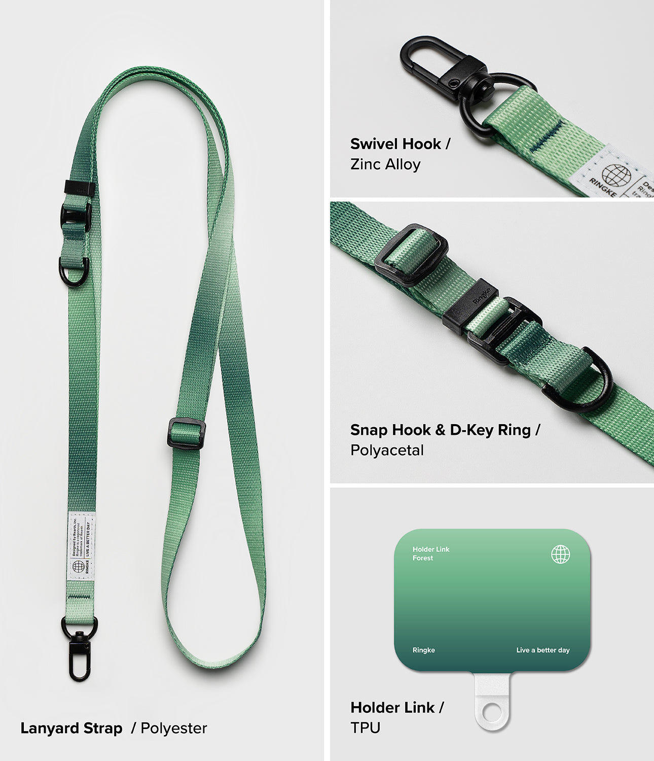 Holder Link & Snap Hook Lanyard Strap – Ringke Official Store