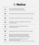 Holder Link Puffer | Finger - Notice or warning label with text instructions on a white background