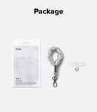 Holder Link Puffer | Finger - Silver puffer finger strap with packaging labeled 'Ringke' on a white background