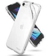 iPhone SE 2022 5G / SE 2020 / 8 Case | Air - Two iPhones in clear protective cases angled against each other.