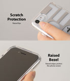 scratch protection raised lips with raised bezel and edges prtoect the phone screen