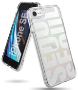 iPhone SE 2022 5G / SE 2020 Case | Fusion Design - Clear phone case with Seoul typography over an iPhone SE.